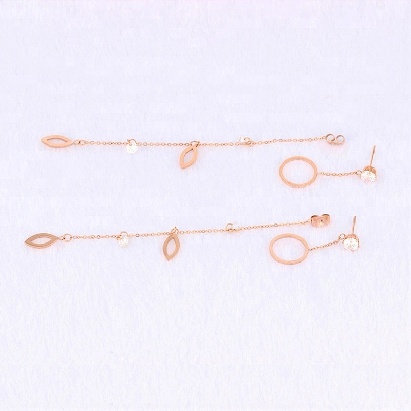 Miss Jewelry Hot Sale Fancy Stainless Steel Dubai Gold Drop Earrings Studs