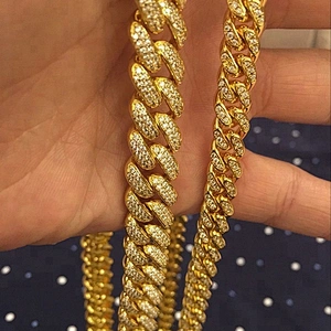 Missjewelry 8mm 18 inch  5a Diamond Pave White Sterling Silver Cuban Chain