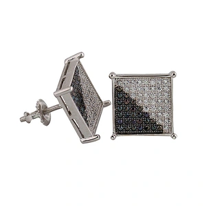 925 Sterling silver made aaa stud earring for men