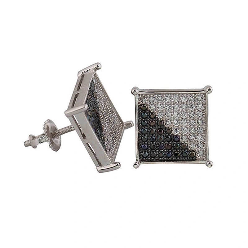 925 Sterling silver made aaa stud earring for men