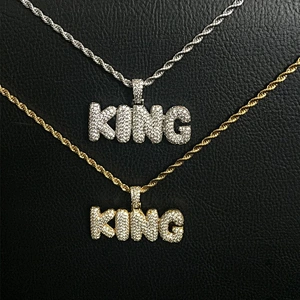 Miss Jewelry Hot Selling Ice Out Hip Hop Bubble Letter Pendant