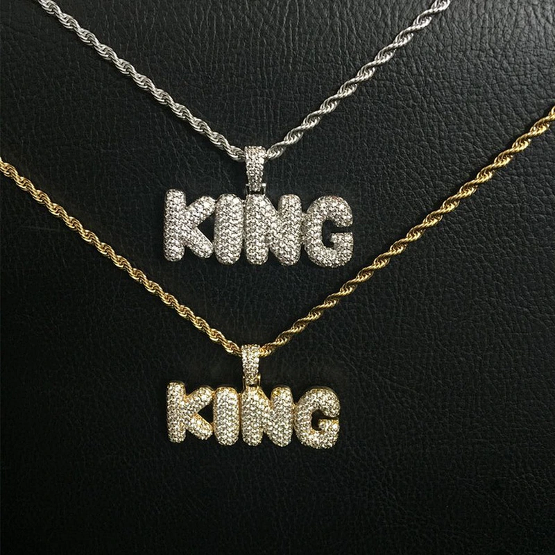 Miss Jewelry Hot Selling Ice Out Hip Hop Bubble Letter Pendant