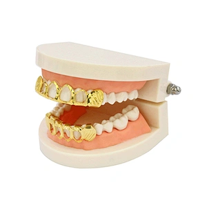 Missjewelry Customized Top and Bottom Teeth Grillz Hip Hop Gold Body Jewelry