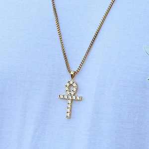 Hip Hop Micro Gold Ankh Pendants