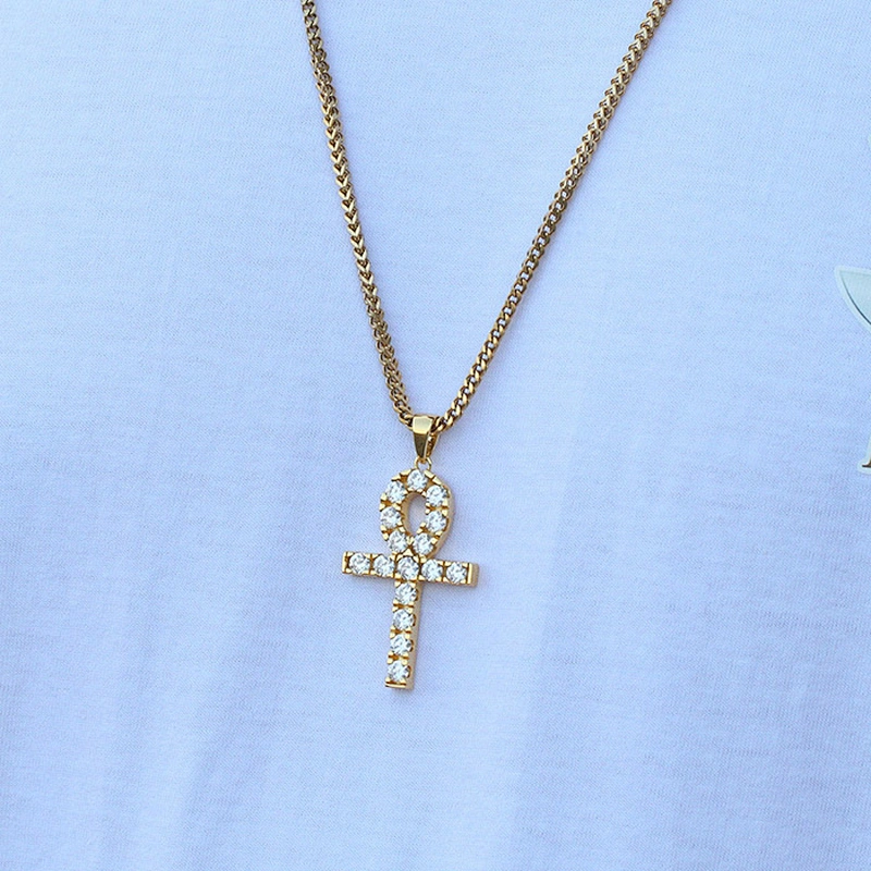Hip Hop Micro Gold Ankh Pendants
