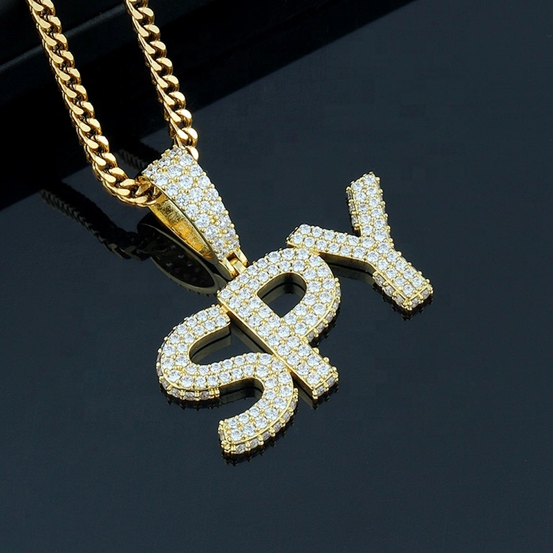 Missjewelry High Quality Cheap New Design Custom Name Pendant Hip Hop Diamond Clasp Gold Jewelry