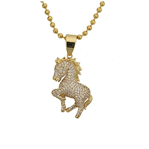 Missjewelry AAA CZ Micro Pave Iced Out Gecko Necklace Gold Jewelry