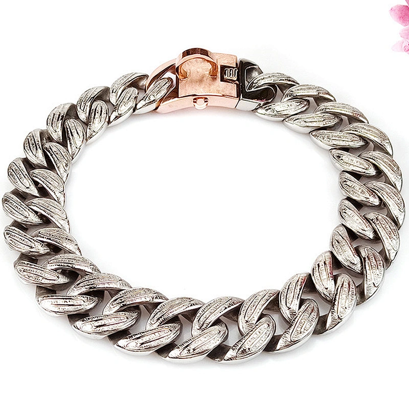 Stainless Steel Dog Collar Cuban Link Chain Dog Training