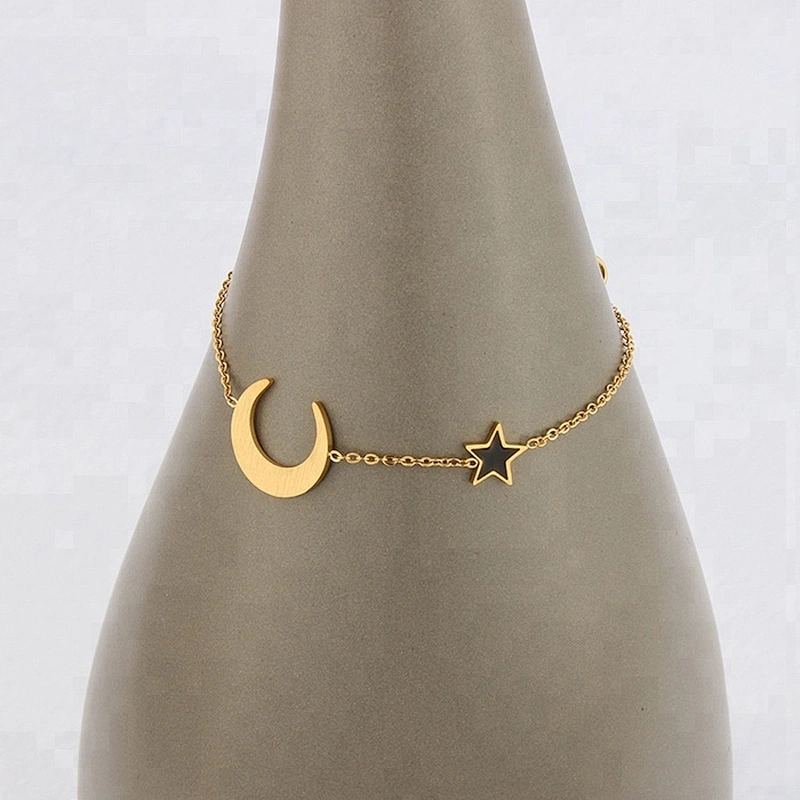 Miss Jewelry Cheap Stainless Steel Star Drop Gold Clasp Bracelet Jewelry Design for Girls