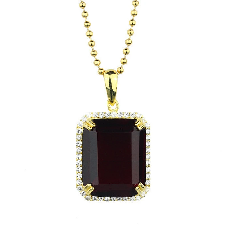 Jewelry Stone Sterling Silver Gemstone Pendant Natural