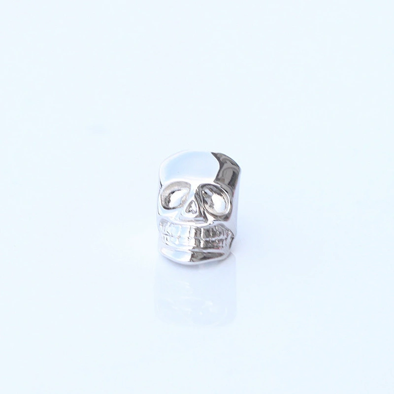 Miss Jewelry Supply Wholesale Charm Custom Metal Beads, 14K Gold 925 Sterling Silver Skull Bead