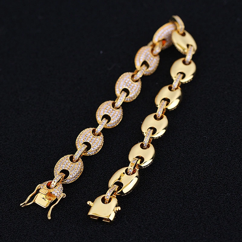 Miss Jewelry High Quality Saudi Arabia Jewelry Diamond Gold Bracelet For Men Luxury
