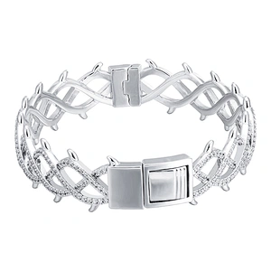 Mens Urban Jewelry Stainless Steel 18k Gold Plated Link Bracelet