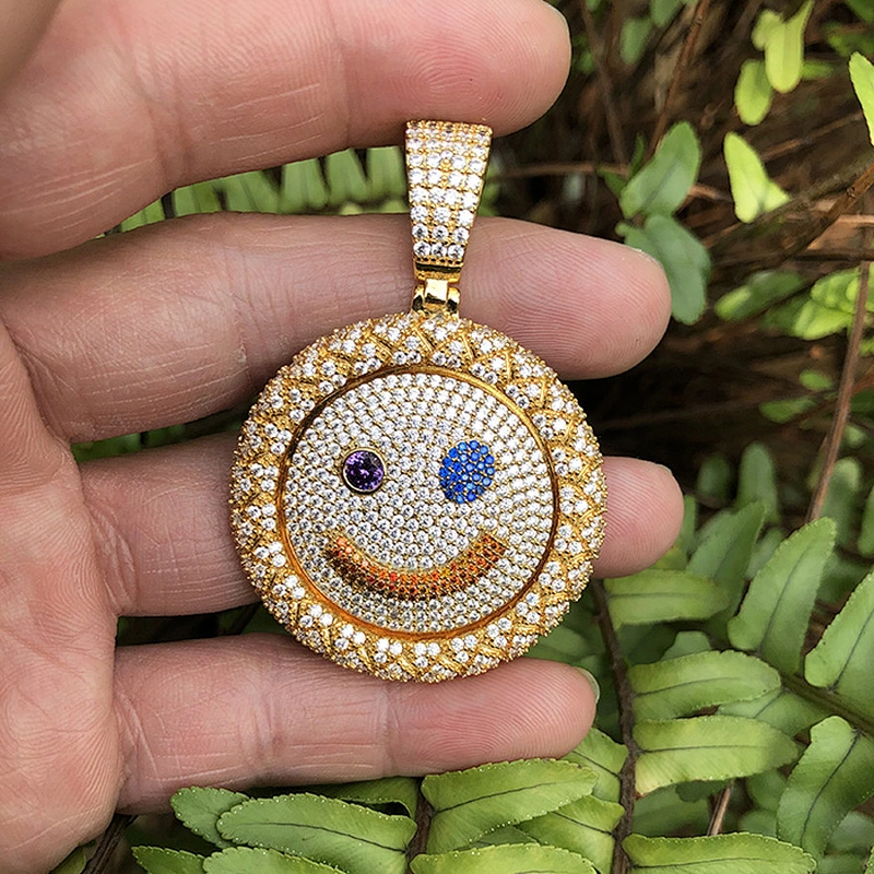 Missjewelry Hip Hip Jewelry New Design 18k Gold Plated Emoji Pendant