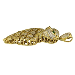 Mens Diamond Hip Hop Jewelry Pendants Tiger
