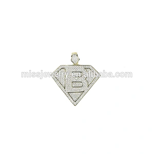 Miss Jewelry Diamond sterling silver ice out pendant, tanishq diamond pendant designs