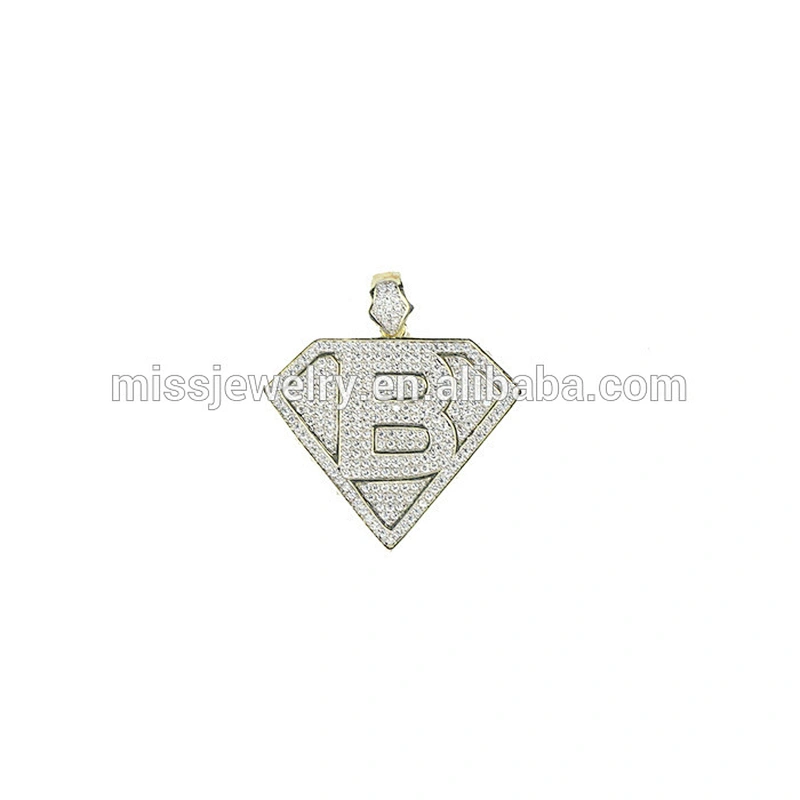 Miss Jewelry Diamond sterling silver ice out pendant, tanishq diamond pendant designs