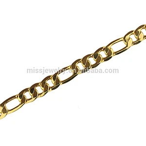 Missjewelry IDMJCN007G Perfect 18K Yellow Gold Women&Man's Figaro Chain Necklace Designs