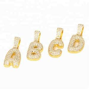 Miss Jewelry Wholesale Cheap Letter A Pendant Charm Necklace Hip Hop Jewelry