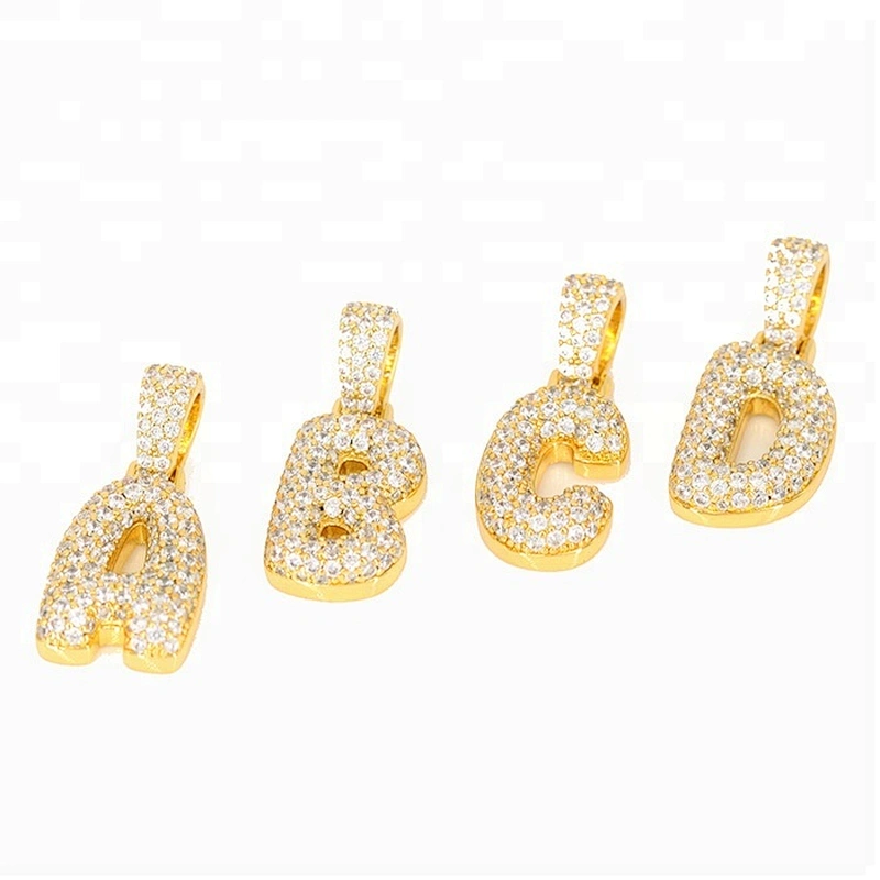 Miss Jewelry Wholesale Cheap Letter A Pendant Charm Necklace Hip Hop Jewelry
