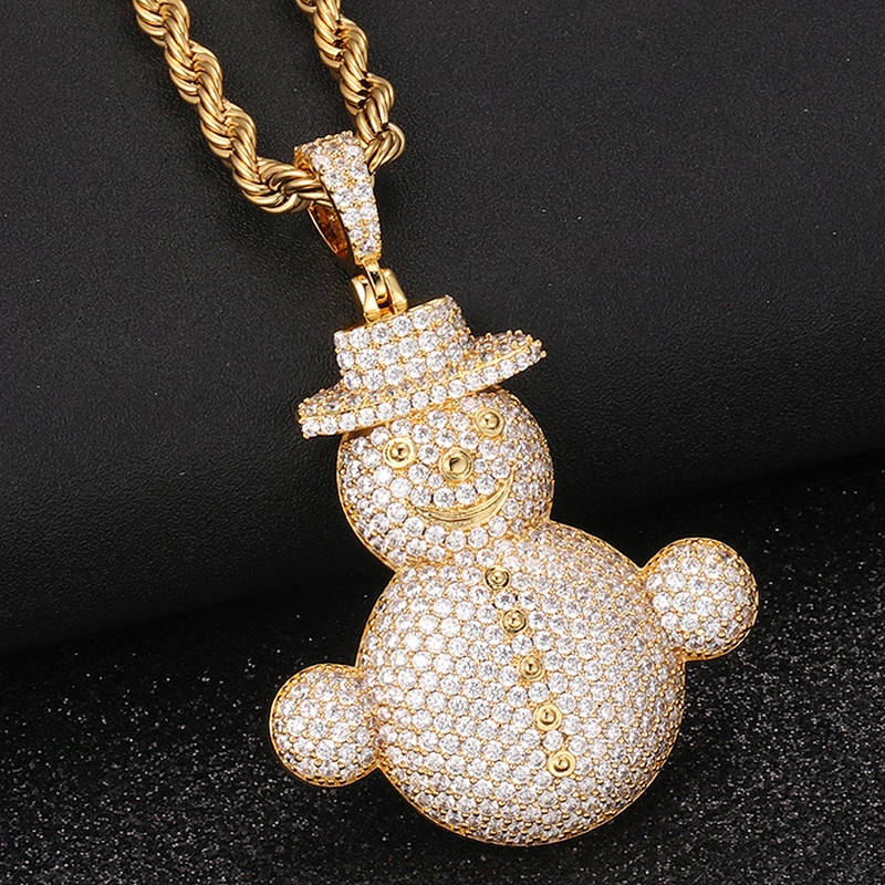 Miss Jewelry Hip Hop Gold Plated Pendant Solid