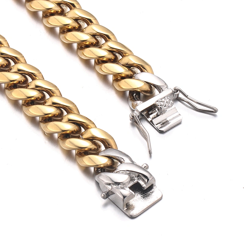 Gold Plated Stainless Steel Necklace Jewelry Chain Men