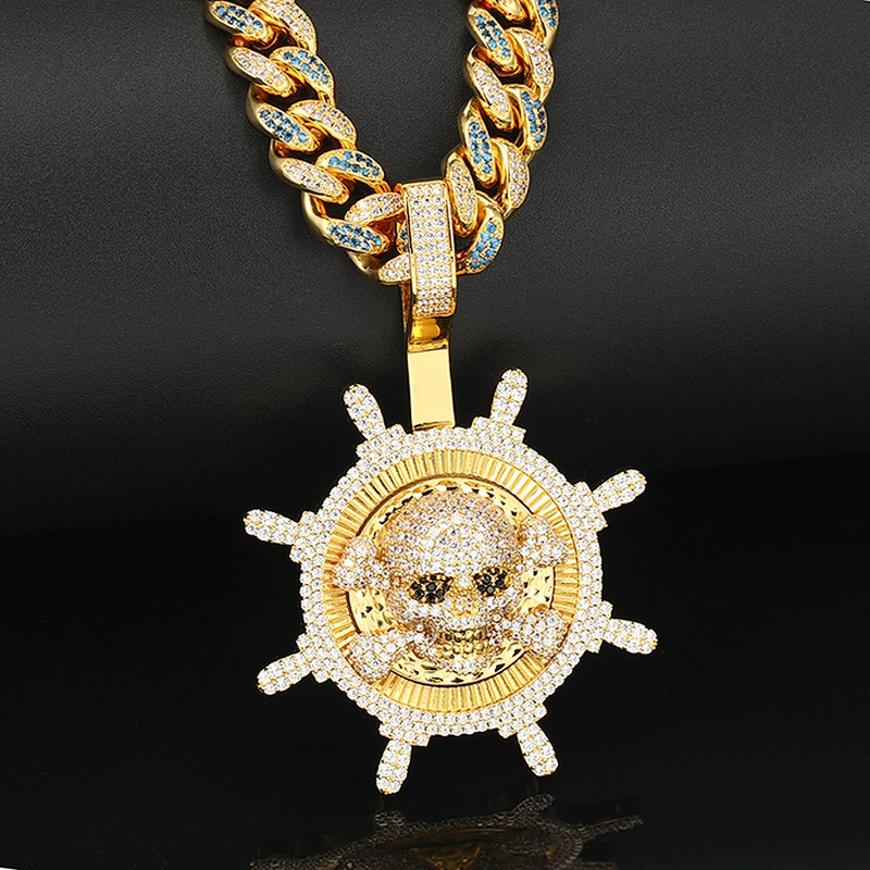 Missjewelry hip hop new urban jewelry gold ice out pirates pendant