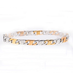 Stainless Steel 18K Gold Plated Bracelet Men