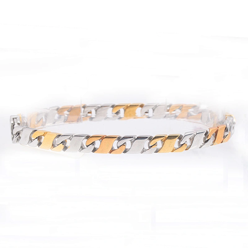 Stainless Steel 18K Gold Plated Bracelet Men