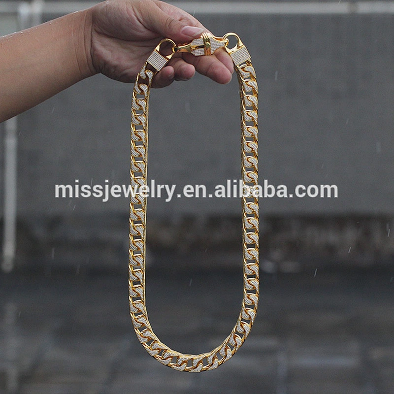 Miss jewelry hip hop jewelry saudi gold chain 14k 18k franco chain