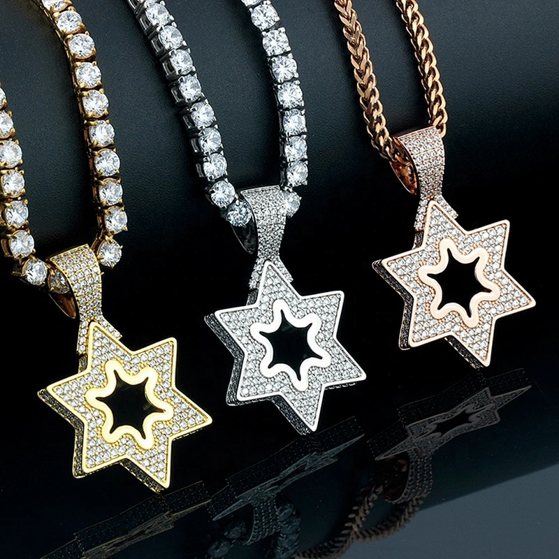 Missjewelry Hip Hop Fashion Silver Drop Star Pendant Wholesale Hip Hop Jewelry