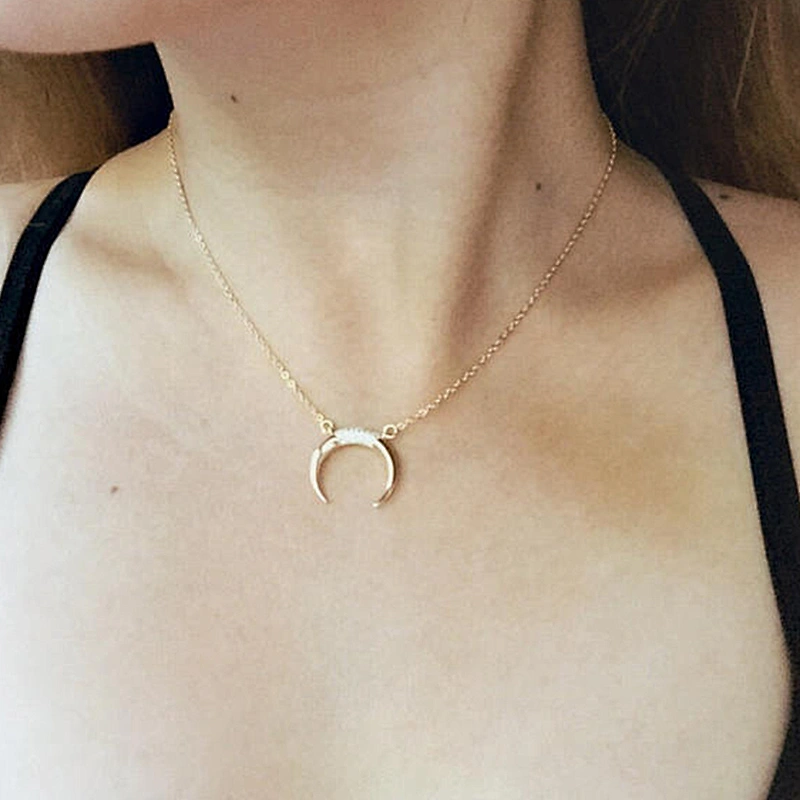 Miss Jewelry Wholesale 925 Sterling Silver Jewelry Moon Charm Necklace China