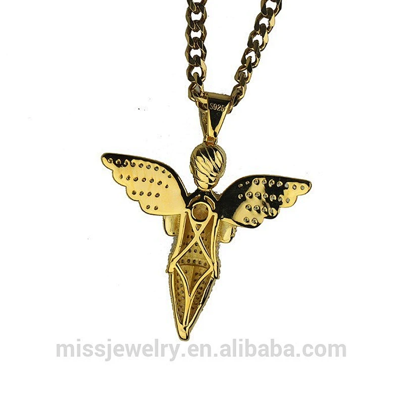 Miss Jewelry Hiphop 14k Gold Iced Out Pendant Necklace