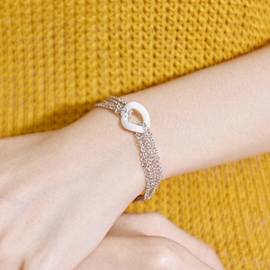 Designer fashion rose gold plated stainless steel women chain ceramic bracelet