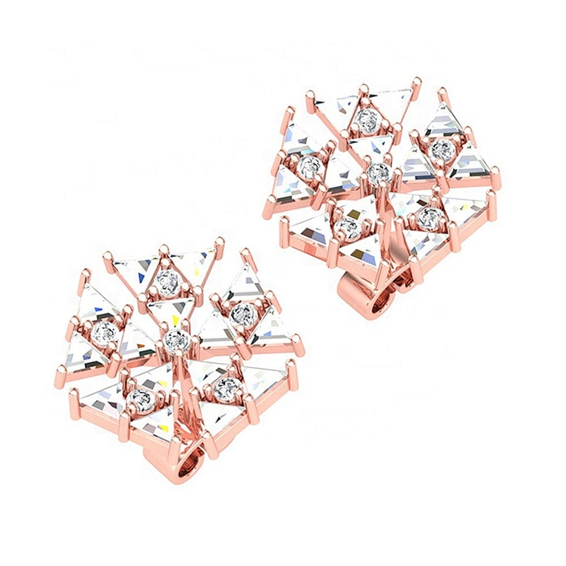 Miss Jewelry High Quality Cheap 925 Sterling Silver Cubic Zirconia Stud Earrings for Women Jewelry