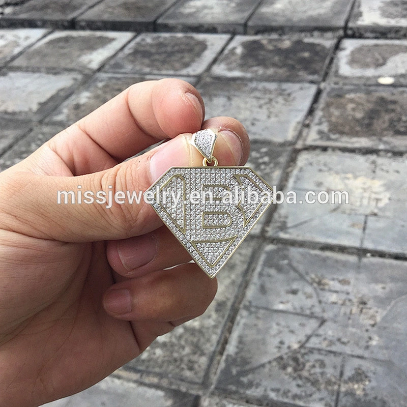 Miss Jewelry Diamond sterling silver ice out pendant, tanishq diamond pendant designs