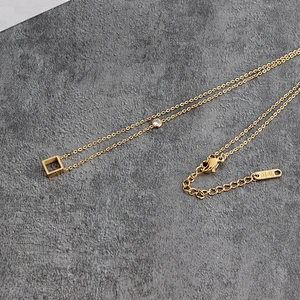 Miss Jewelry 316 Stainless Steel Necklace 14k Gold Plated Chain Silver Jewelry 925 Sterling Necklace for Women
