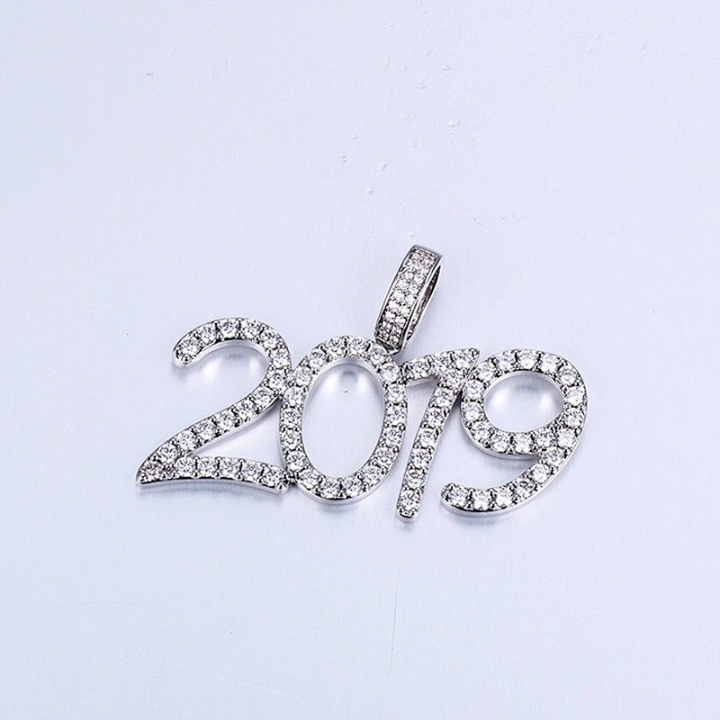 Cz Micro Pave Letter Number Gold Hip Hop Brass Pendants Cheap