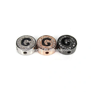 English alphabet letter beads for jewelry findings