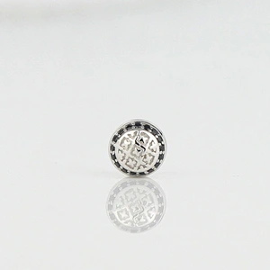 Custom 925 Sterling Silver Round Bracelet Beads, Custom Logo Beads MJCC046