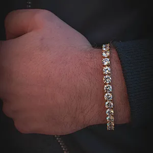 Missjewelry New 925 Sterling Silver Diamond Gold Cubic Zirconia CZ Tennis Bracelet Designs