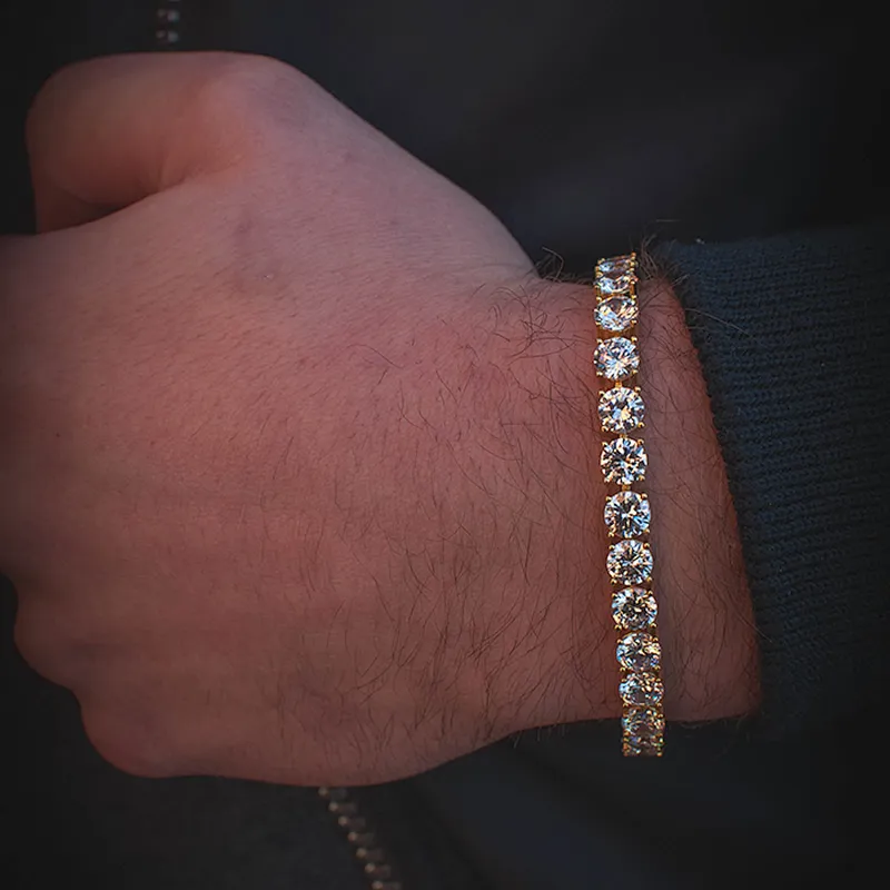 Missjewelry New 925 Sterling Silver Diamond Gold Cubic Zirconia CZ Tennis Bracelet Designs