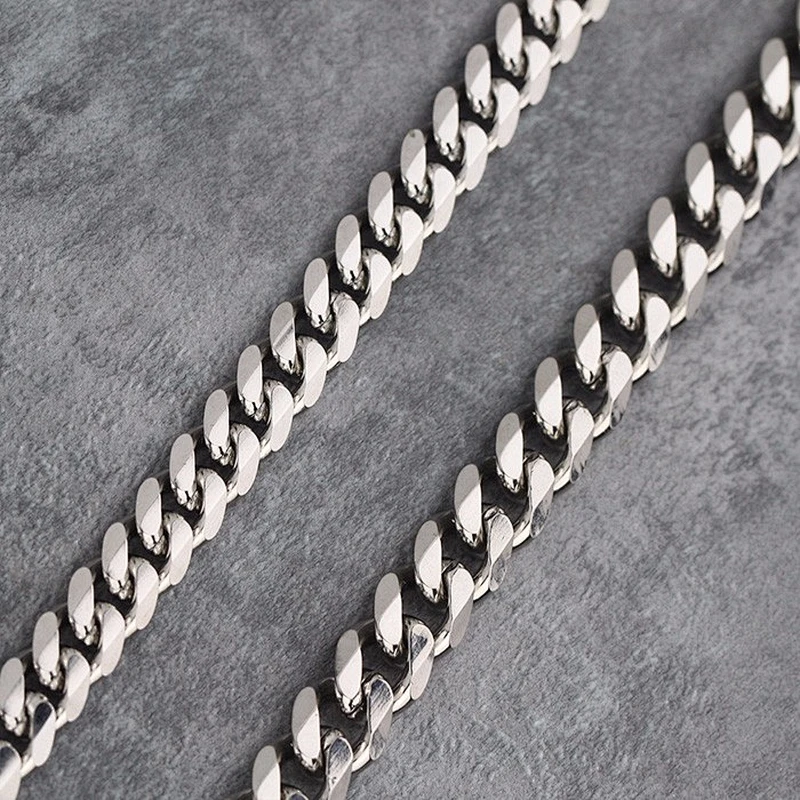 Large Curb Link Chain Gold And White Gold Chain