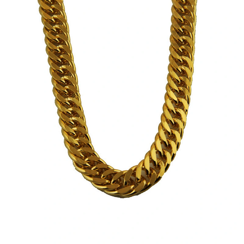 Miss Jewelry 18k Gold Plated Thick Silver Chain Men's Necklace Wholesale