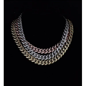 Missjewelry CZ Micro Paved Iced Out Cuban Link Hip Hop Chain Men Necklace