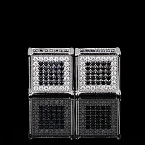 Fashion 925 sterling silver jewelry wholesale micro pave diamond earrings studs