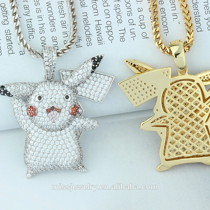 Missjewelry New Sale Pikachu-Wholesale Iced Out Jewelry Pendant Sterling Silver