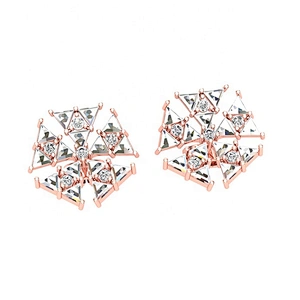 Miss Jewelry High Quality Cheap 925 Sterling Silver Cubic Zirconia Stud Earrings for Women Jewelry