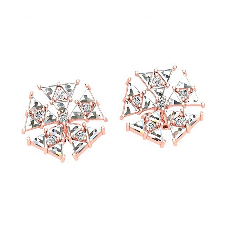 Miss Jewelry High Quality Cheap 925 Sterling Silver Cubic Zirconia Stud Earrings for Women Jewelry