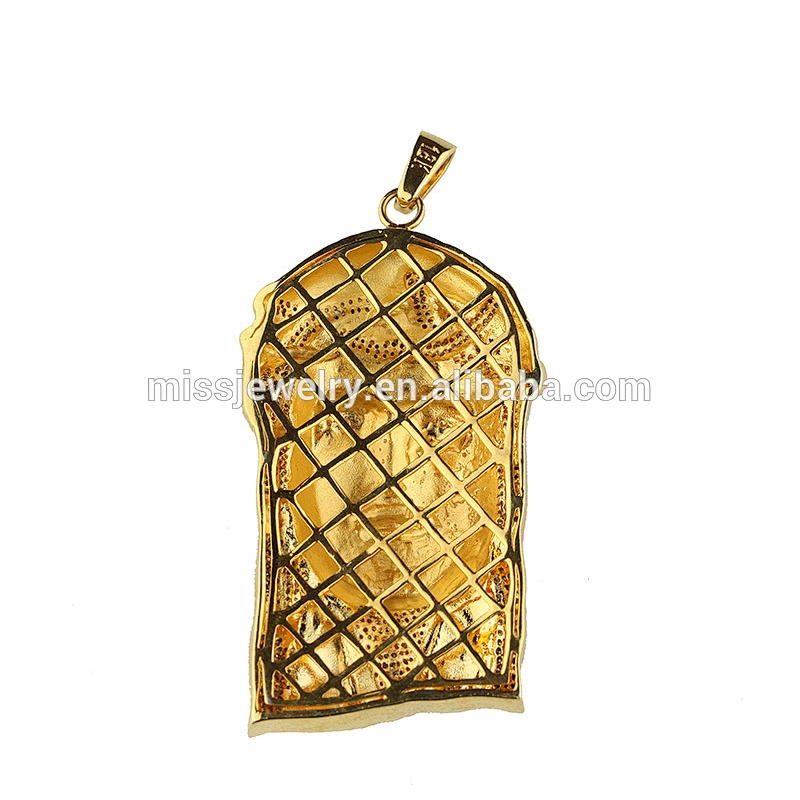 Missjewelry Wholesale 18K Gold Plated Iced Out Lab Diamond Micro Jesus Piece Chain Necklace